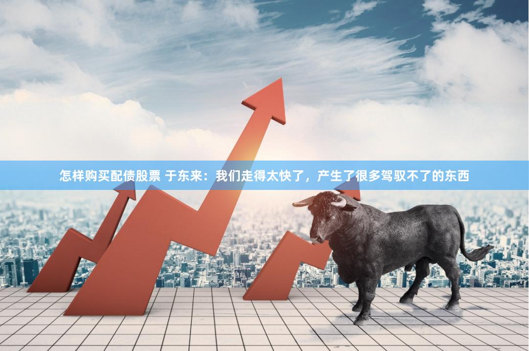 怎样购买配债股票 于东来：我们走得太快了，产生了很多驾驭不了的东西